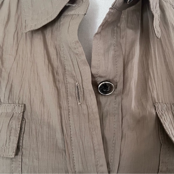 Banana Republic Cotton Khaki Cargo Utility Button Down Belted Dress |Size 6| NWT - Picture 3 of 10